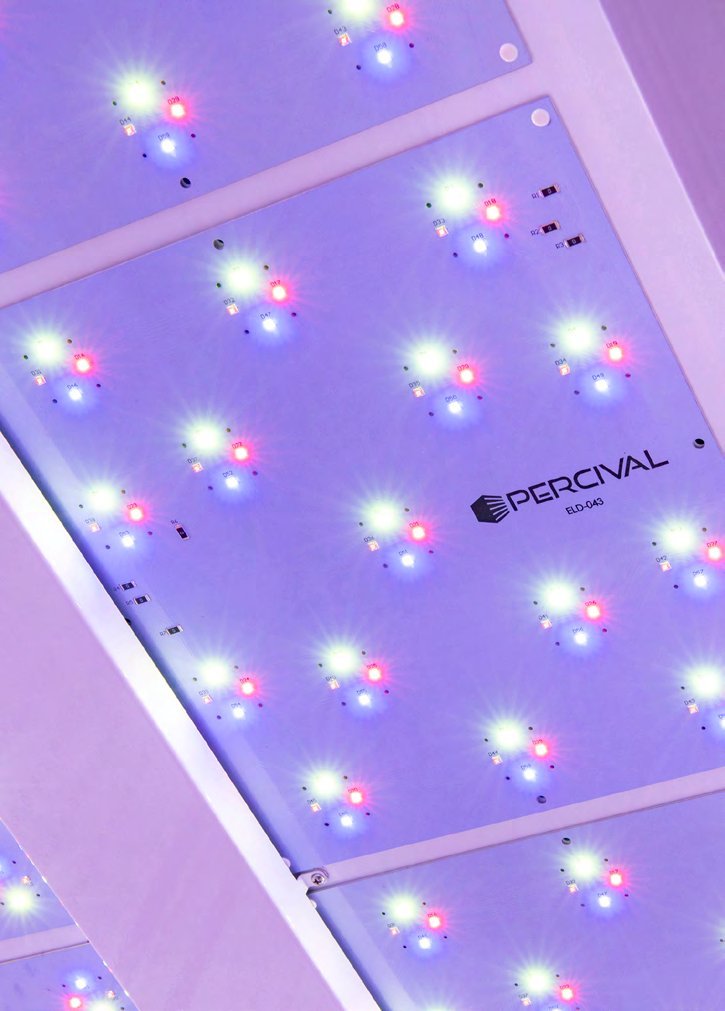 Percival SciBrite LED lighting panel with multi-colour LEDs